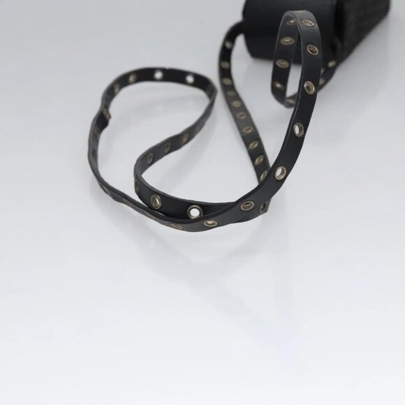 Christian Dior Trotter Canvas Shoulder Pouch Black Auth - Picture 7 of 16